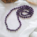 Amethyst Round Beads Mala | Reducing Migraine