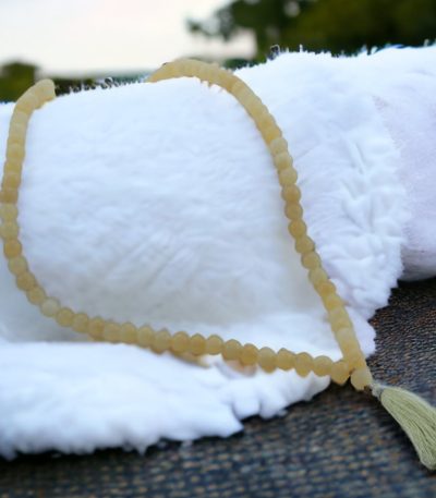 Yellow Calcite Mala | Kidney Purification