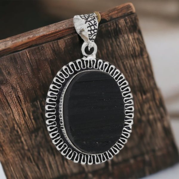 Black Obsidian Round Pendant