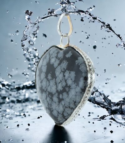 Snowflake Obsidian Pendant | Protection