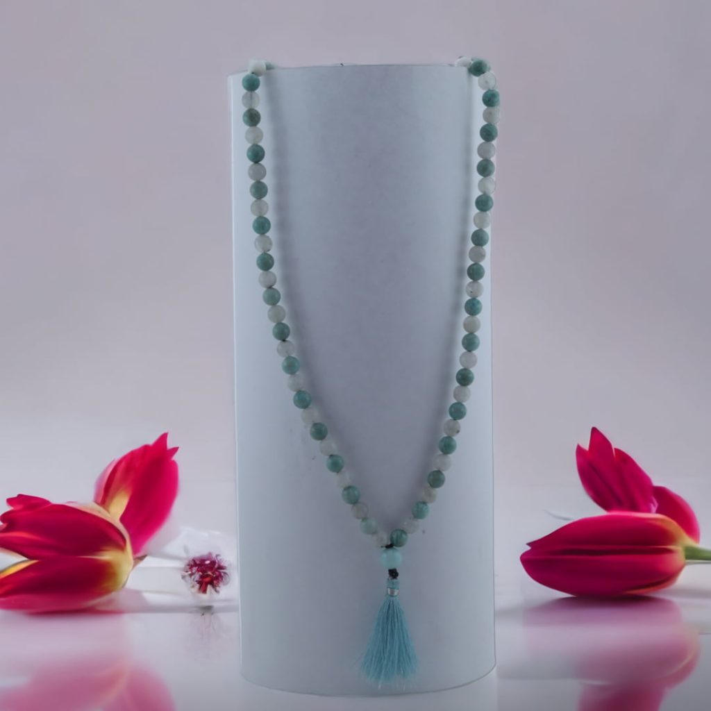 Moonstone and Amazonite Mala