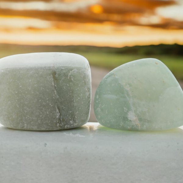 Green Aventurine Tumble Set of 2 | Remove Irritation