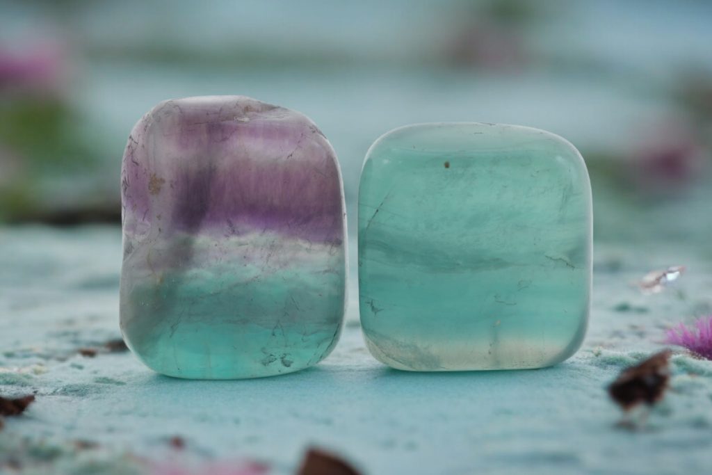 Rainbow Fluorite Tumble Set of 2 | Increase Concentration