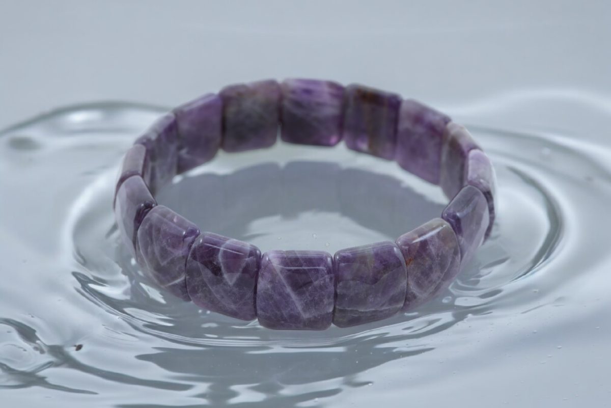 Amethyst Flat Beed Bracelet