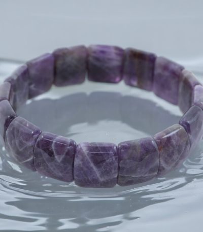 Amethyst Flat Beed Bracelet