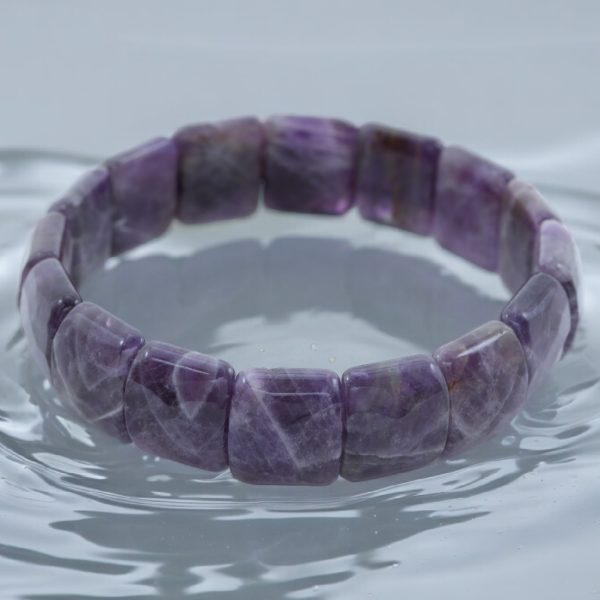 Amethyst Flat Beed Bracelet